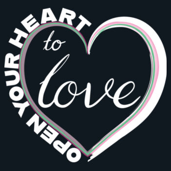 Open Your Heart to Love - AS Colour Women's Mali Capped Sleeve Tee Design