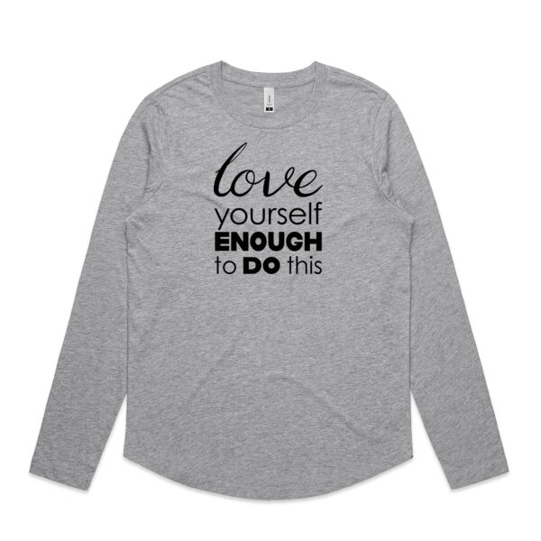 Love yourself enough to do this - Women's Curve Longsleeve (Sale) Thumbnail